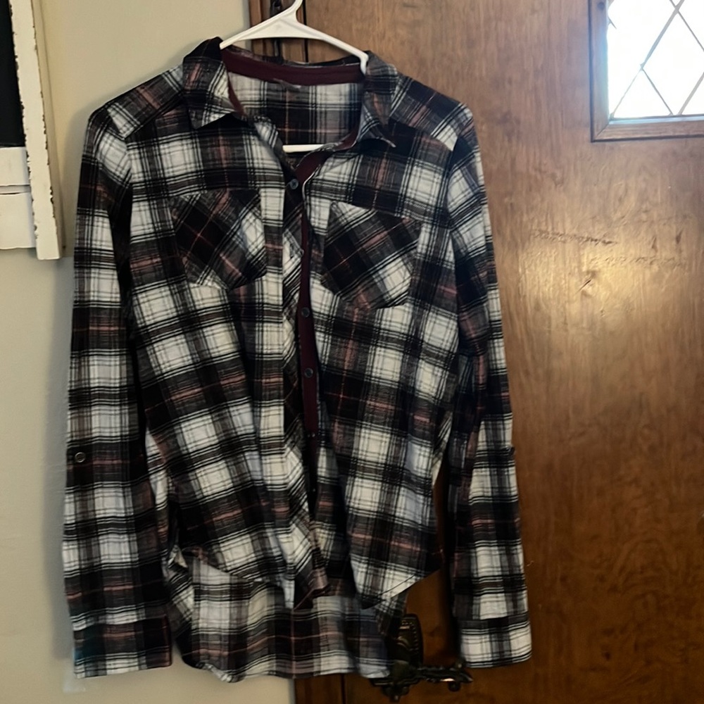 black and purple flannel